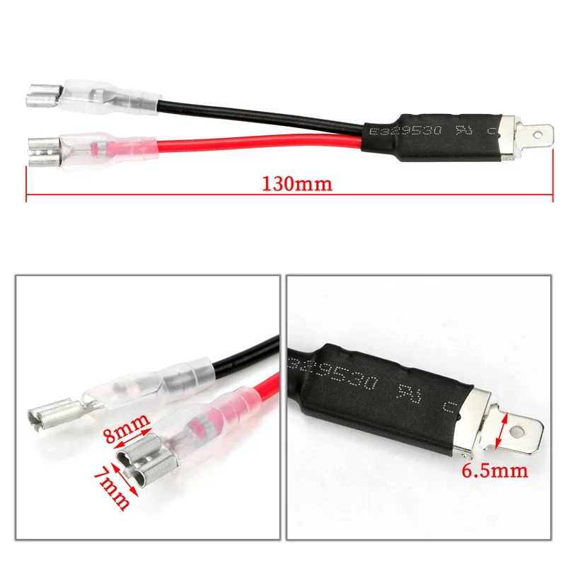 2Pcs for H1 HID Bulbs Holder Adapter with Two Stitches Headlight Car Fog Light Connector Plug Conversion Wiring Connector Cable