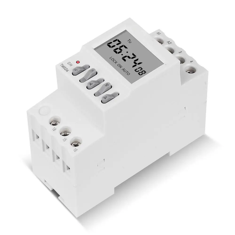 

1 Second Interval Ring Timer Switch TM624 220V 16A 50Hz 40 Groups School/Factory Bell Controller Second Control Timer Clock