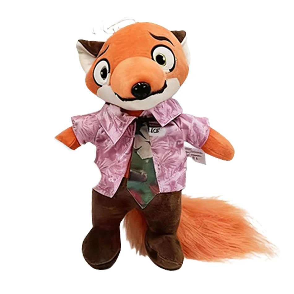 Heißer Judith Nick Wilde Plüsch Puppe Bett Dekoration Fuchs und Kaninchen Anhänger Schlüsselanhänger Kinder Begleiter Schlaf Spielzeug Geschenk