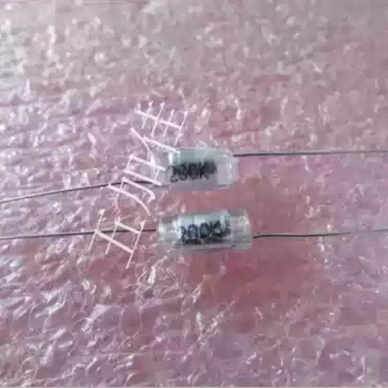 10-100pcs 50v200pf axial polystyrene capacitor copper pins
