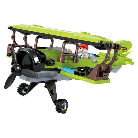 COGO Militär Klassisk 3-i-1 Modell Den Gröna Biplanen Samling Byggklossar - Klossar Leksaker Presenter (178 Bitar) 10 best sales cogo byggstenar - №9