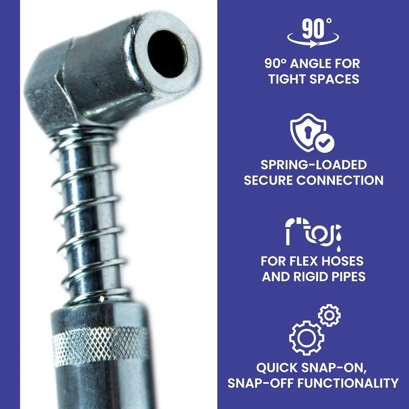 90 °   فوهة تركيب محول مقرنة الشحوم تناسب جميع أدوات تزييت البنادق الشحوم لمعدات متجر السيارات والجرارات