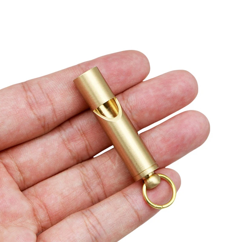 High Decibel Brass Whistle Portable Outdoor Hiking Camping Life-Saving Referee Training Outdoor Gadgets Compact Loud Whistle