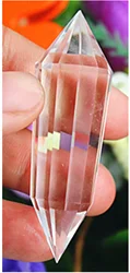 Lemurian Seed Clear Quartz Natural Vogue Inspired Crystal Wand Healing, 12 Sided