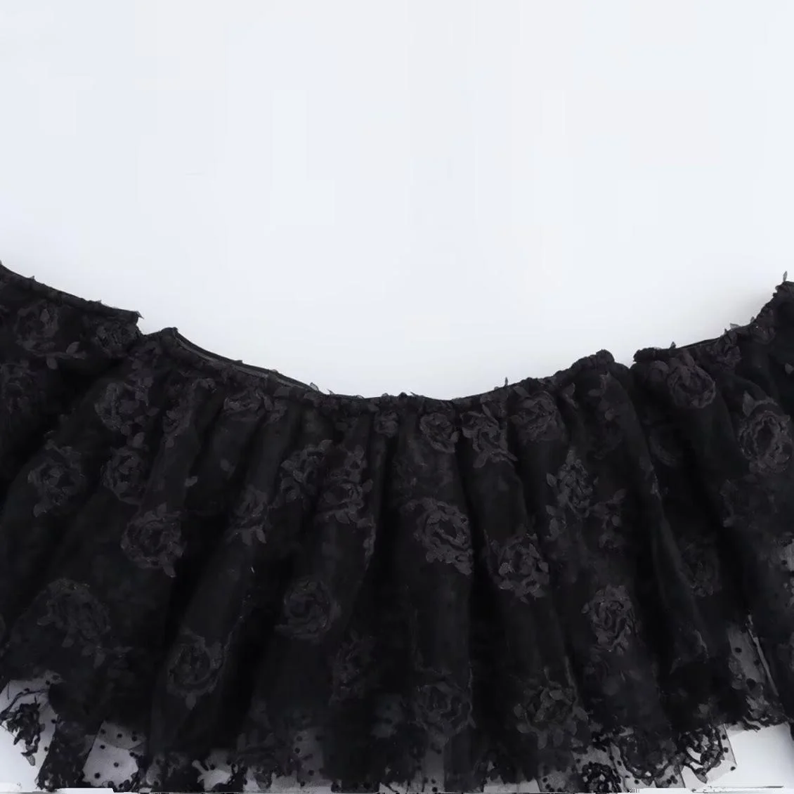 Vestido Casual F de Moda Primavera Novo Design com Renda em Camadas e Ombro Único em Fibra de Poliéster Manga Curta De...