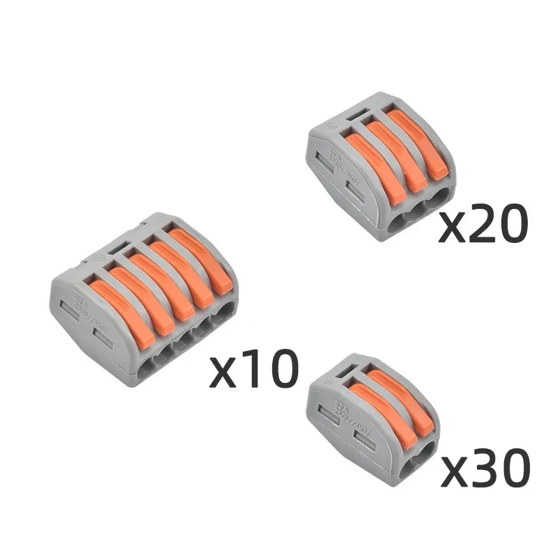 Juego de bloques de terminales de cableado rápido, PCT-212 de comercio electrónico, 213, 215, 60 piezas, en caja de 60 piezas