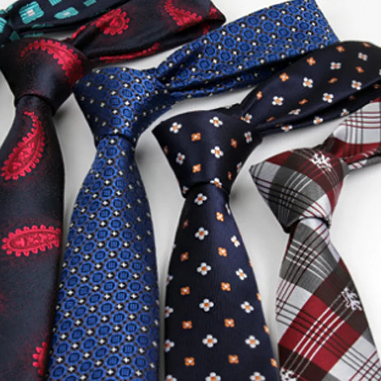 Cravates en soie classique pour hommes, accessoires de 6cm, mode Business, mariage, bleu, noir, rouge, cravate fine, rétro