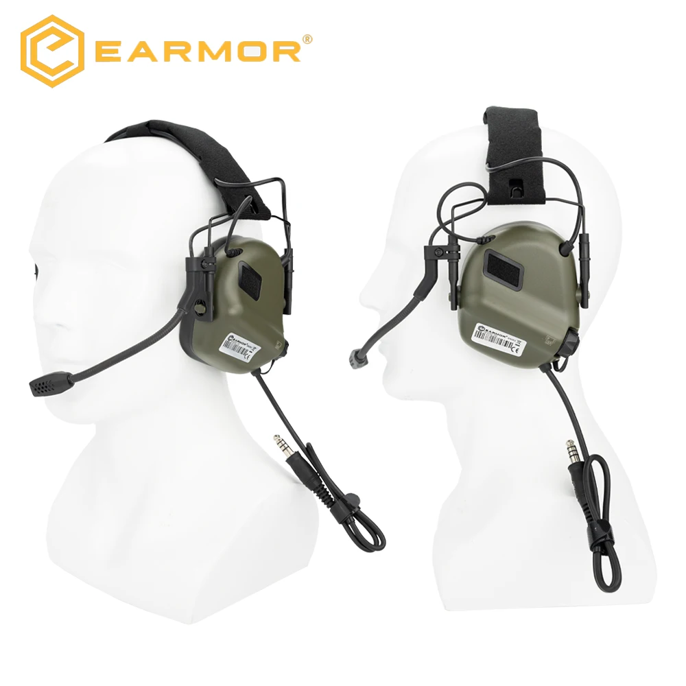 EARMOR M32 SE(SE32) Taktisches Schieß-Headset Jagd-Gehörschutz mit Helmhalterung, M51 PTT für Kommunikation – Detail 7