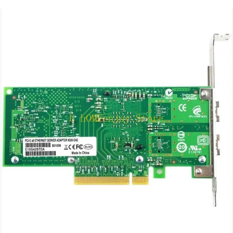 بطاقة الشبكة المتقاربة B0KF Ethernet 82599 رقاقة منافذ مزدوجة PCI-EX8 لـ E10G42BT