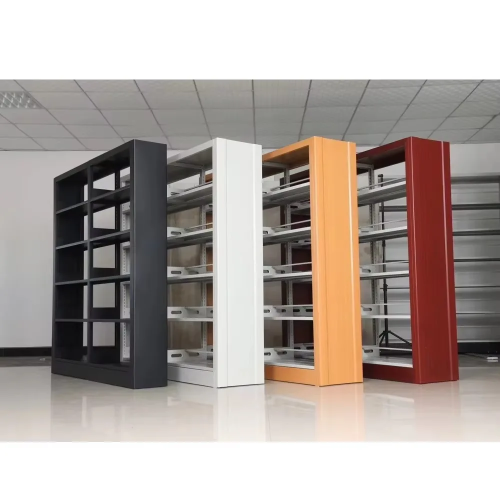 

Office and School Library Furniture Metal Wooden Bookshelves Bookshelves Double-sided Steel Bookshelves