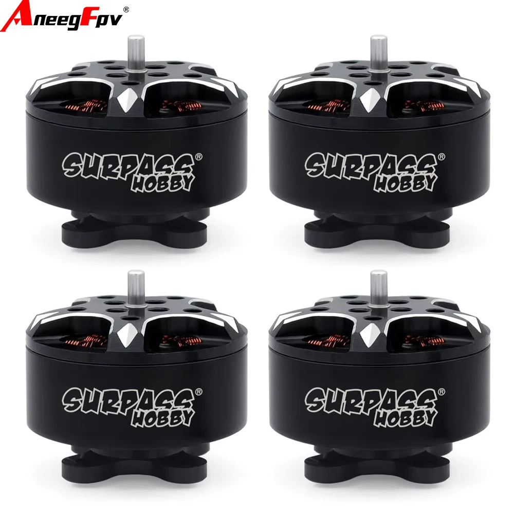 4 Piezas SURPASS HOBBY S1504 S1505 S1506 S1507 3950KV 2950KV Motor sin Escobillas de Alta Calidad, Motor Cruzado de 3 Pulgadas para Dron RC FPV