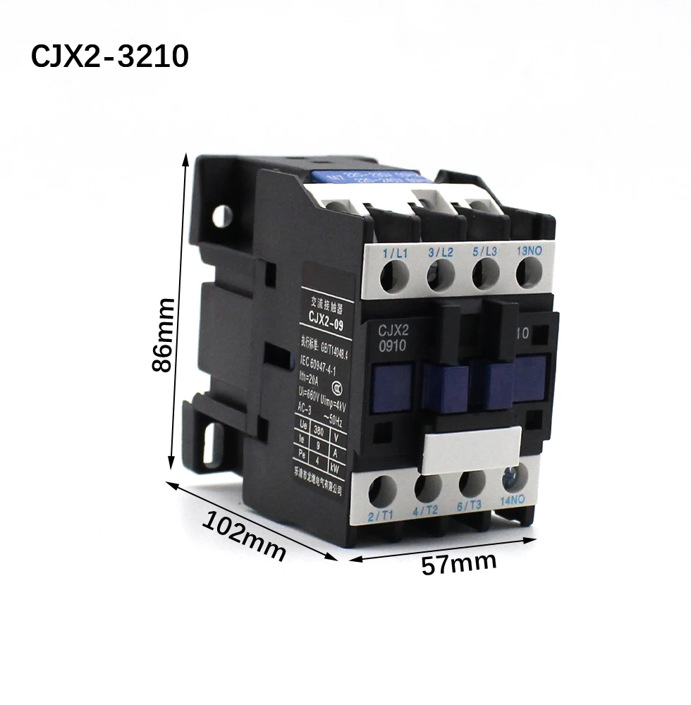 

LC1D AC Contactor CJX2-3210 32A NO 3-Phase DIN Rail Mount Electric Power Contactor 24V 36V 110V 220V 380V