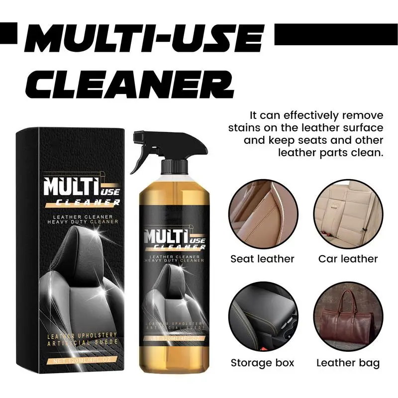 Car Interior Cleaner Deep Nourishing Leather Cleaner Convenient Car Seat Cleaner Leather Care Kit For Car Interiors Furniture