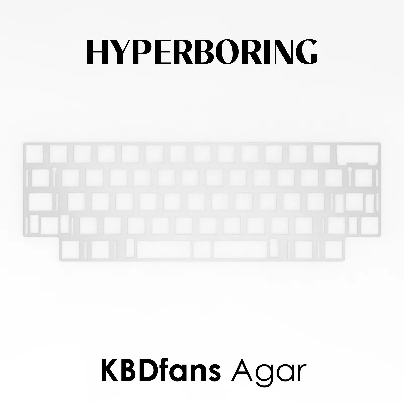 HYPERBORING Agar Keyboard Positioning Board Custom PC PP Carbon Fiber Aluminum Ergonomic Gaming Mechanical Keyboard Accessories