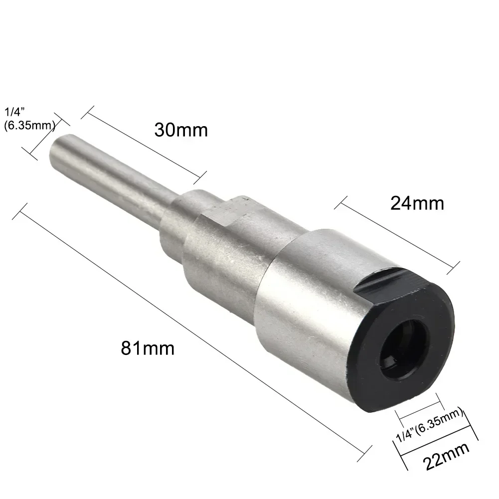 1 Set Router Collet Extension Rod Router Bit Adapter Extender For 6mm 8mm 12mm 1/4inch 1/2inch Shank For Manufacturing