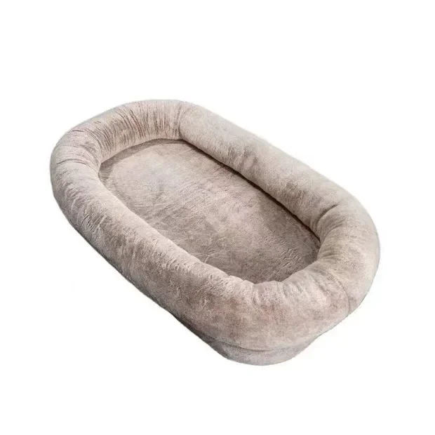 

Petdom Giant Round Plush Dog Bed For Human Dog Bed Round Long Plush Bed Dog Humans Or Large Cats