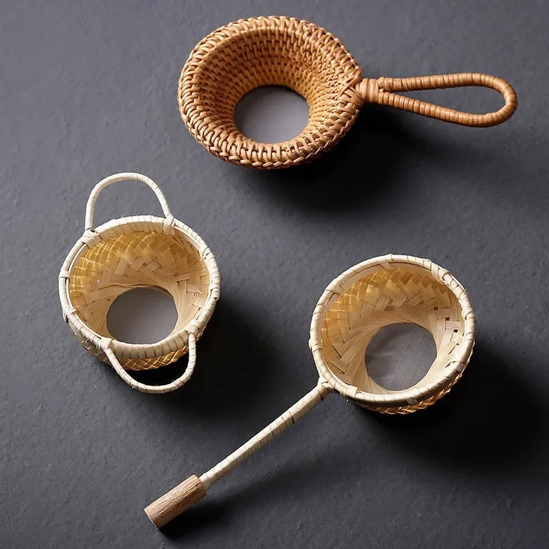 Bamboo Tea Strainers, Tea Ceremony Utensils, Table Decor, Teaware Kitchen Tool,  Rattan Wooden Tea Leaves, Funnel Accessories