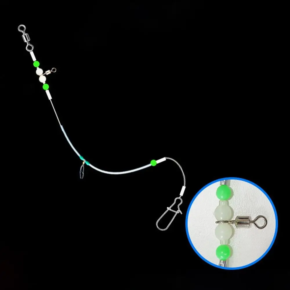 5pcs Fishing Leader Fishing Leader Line Snaps Fishing Wire Leader Connecting strut Fishing Tackles Night Glow