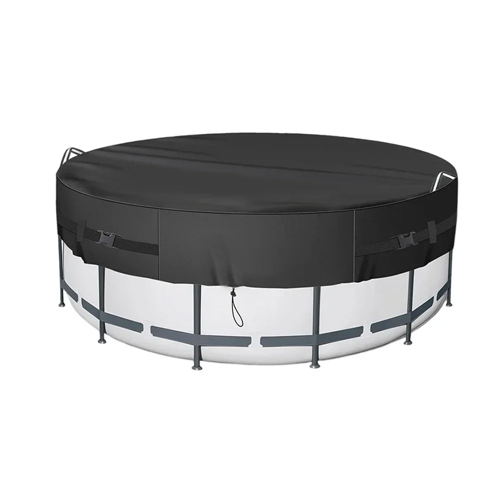 

210D Oxford Round Pool Cover for 8/10/12FT Pools Designed for Effective Debris Protection Weather Resistant and Features