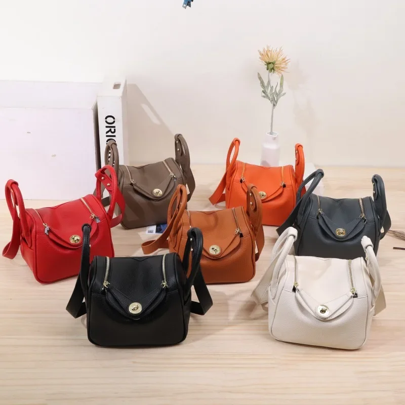 Klassieke elegante dameshandtas, hoogwaardige lederen crossbody schoudertas van luxe merk messenger bags