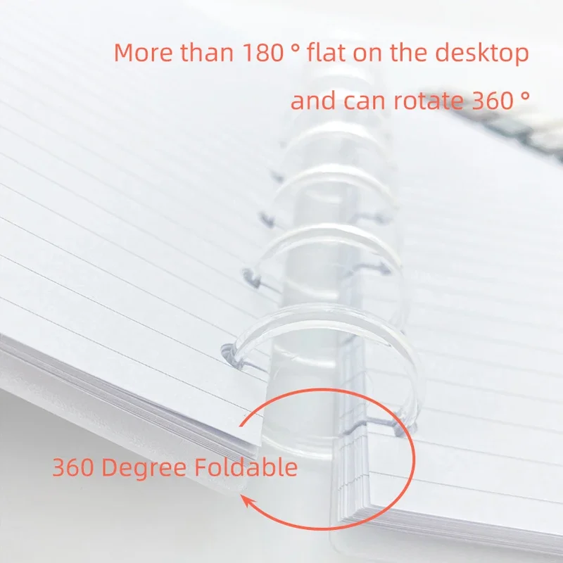 100pcs Super Clear Mushroom Planner Binding Discs Notebook Binder Rings Discs Binder Binding Ring Office School Supplies