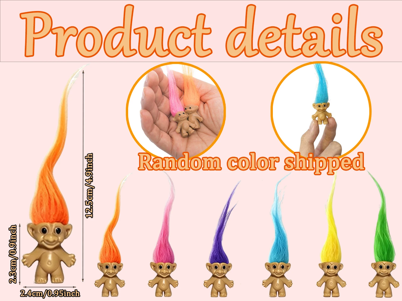 50-200 Stück Mini-Troll-Puppen Vintage Mini-Troll-Spielzeug für Kinder Geschenktüten-Füller Party-Geschenke Halloween Weihnachten Klassenzimmer-Geschenke – Detail 11