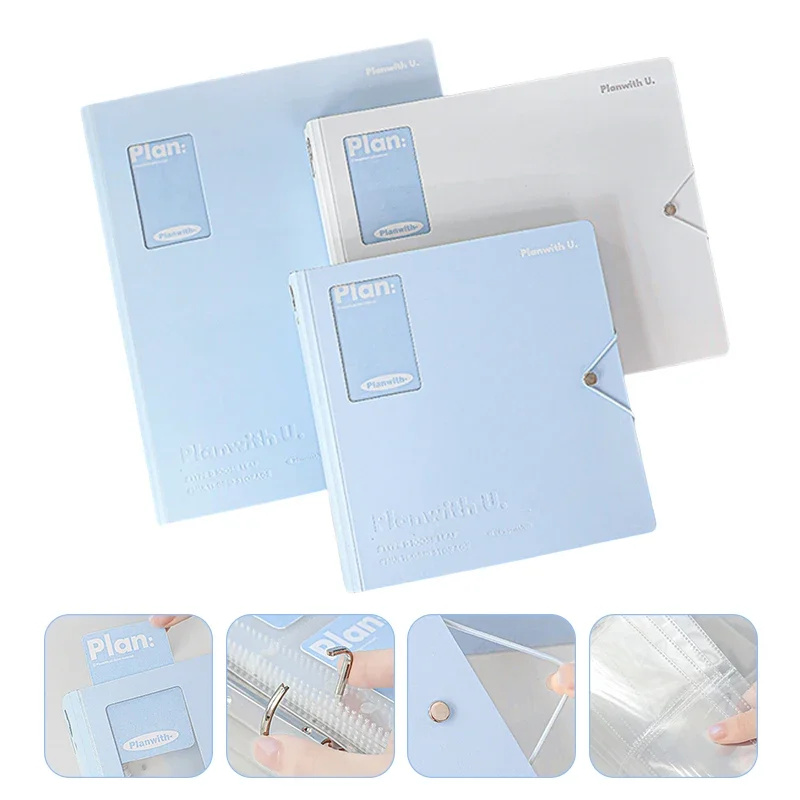 

Kawaii Kpop Photo Card Binder 3 Inch Idol Photocard Album with 4/6/9 Grid Slots Capacity Pvc Storage Book for Korean Idol Cards