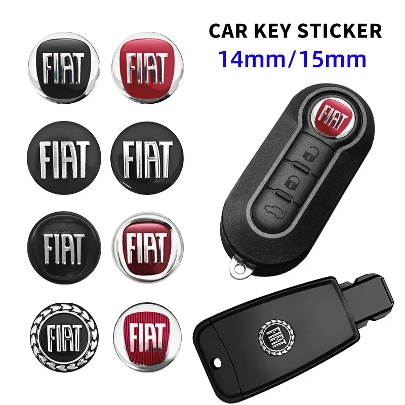 5/10/20pcs Car Key Stickers Auto Control Keychain Emblem Accessories for FIAT Abarth Palio Ducato Bravo Punto Tipo Stilo Panda