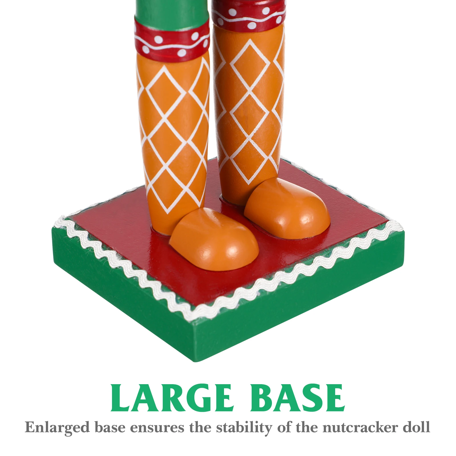 

1Pcs Wooden Gingerbread Man Decorative Craft Xmas Nutcracker Puppet Desktop Holiday Ornament Christmas Party Scene Adornment