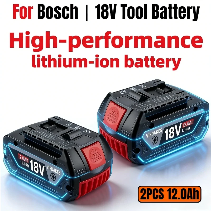 

18V 12000mAh Rechargeable Battery, Original Lithium Battery for Bosch 18V Battery 6.0AH Original Tool Rechargeable Battery.