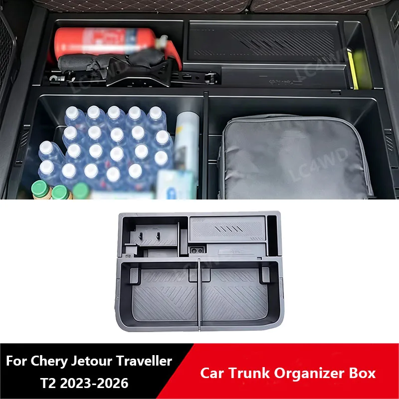Offroad 4x4 Innenraumzubehör Kofferraum-Organizer Box mit Fächern für Chery Jetour Traveller T2 2023-2026