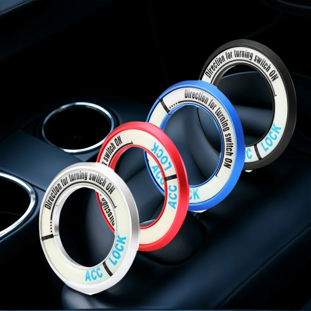 Luminous Car Ignition Switch Key Hole Ring Sticker For Chevrolet Cruze Niva Spark Orlando Epica Sail Sonic Aveo Lacetti
