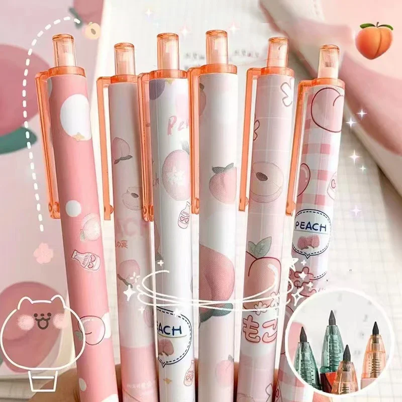 2/4pcs Eternal Non Sharpening Pencils Kawaii Press Automatic Pencils Korean Stationery Mechanical Pencil School Office Supplies