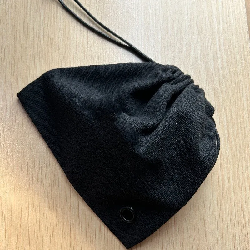 For Marshall Headwear Storage Bag Replacement Black Canvas Storage Bag Soft Touch Leather Bundle Pocket Earphone Carrying Bag