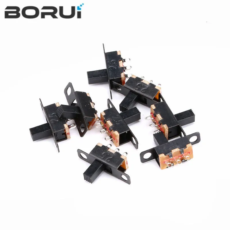 10Pcs SS12F15 SS12F15VG4 Tuimelschakelaar 3PIN 1P2T Schuifschakelaar Handvat Hoog 4Mm