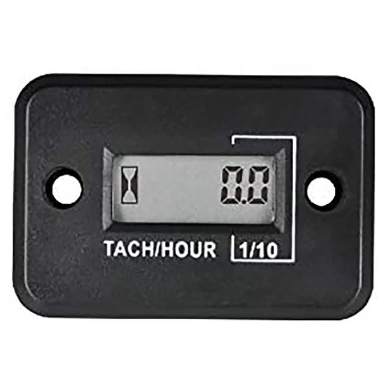 Tach Hour Meter Digital Inductive Tachometer Powerful Measuring Waterproof Design For Gas Engine Generator (2/4 Stroke)