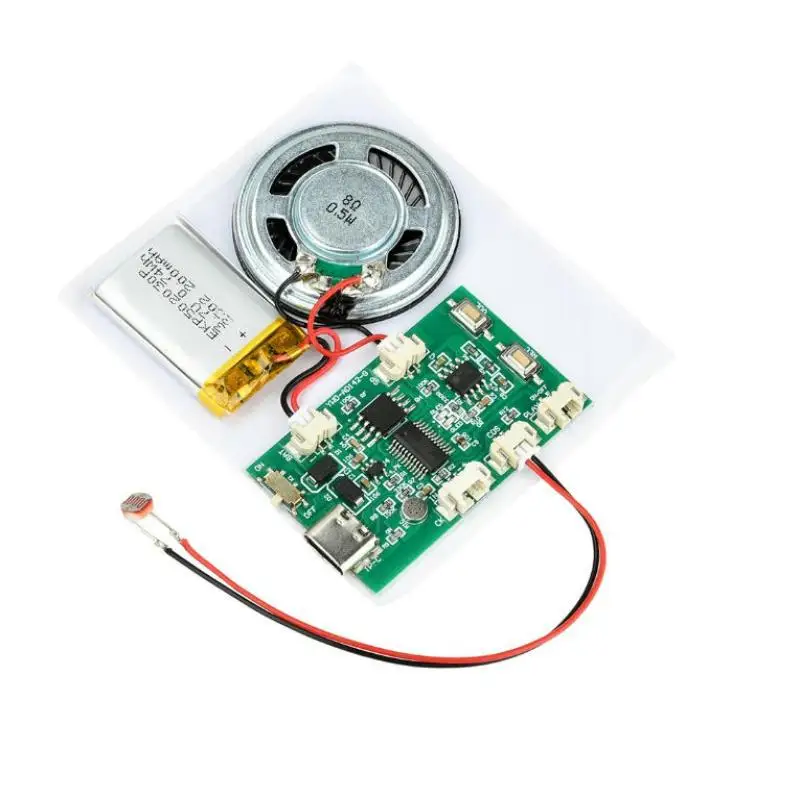 8MB Sound Board Module for DIY Card Making with Microphone Input Support and Magnetic Trigger for Automatic Play