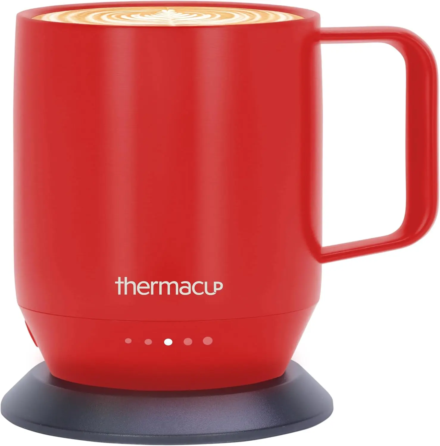 Premium Heated Coffee Mug with 5 Temperature Settings, Industry-Leading Smart Electric Cup, Up to 8-Hour Battery, 12oz with Lid