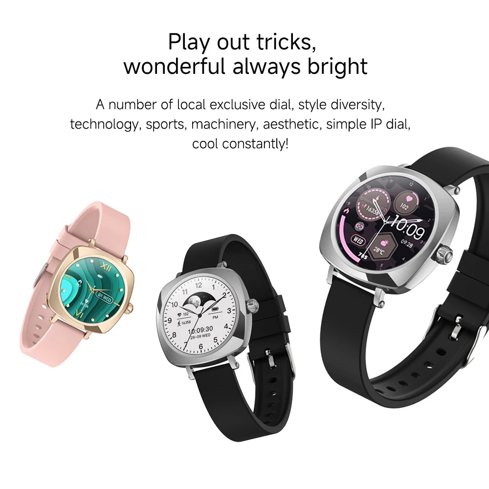 1.19' AMOELED Screen Smartwatch Female Physiological Health Blue Tooth Call Smart Watches Women Weather Game Multi-sports Mode