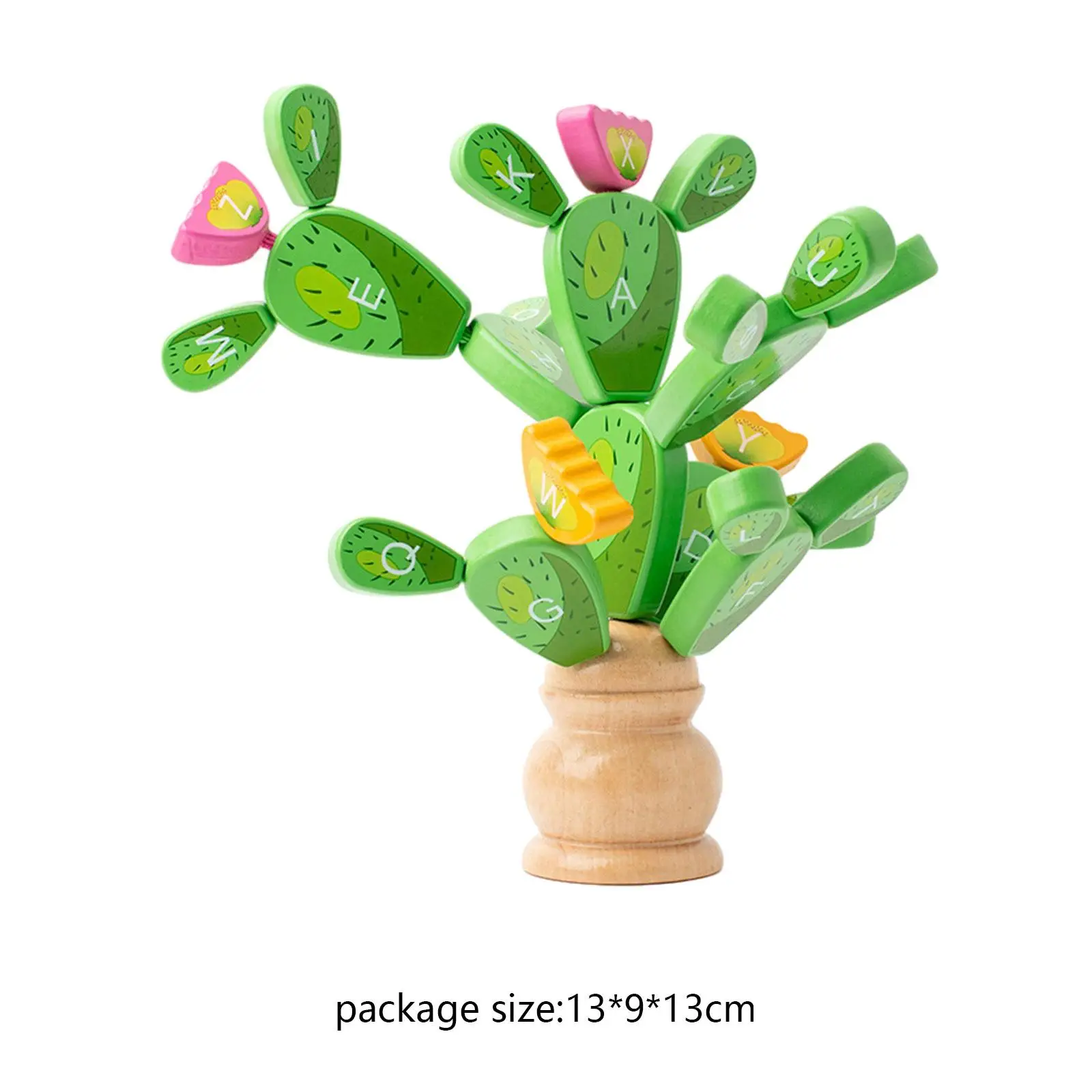 Cactus Puzzle Toy Novelty Wood Puzzles Balancing Cactus Toy for Girls Boys