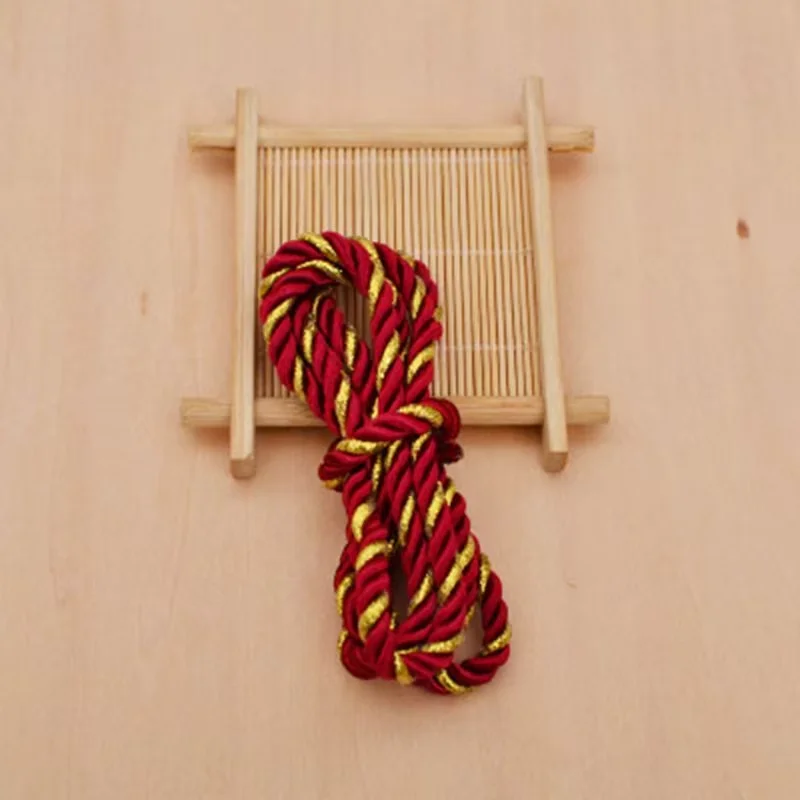 20 meter 3MM 5MM gouden en polyester drievoudig gedraaid koord voor sieraden DIY accessoires
