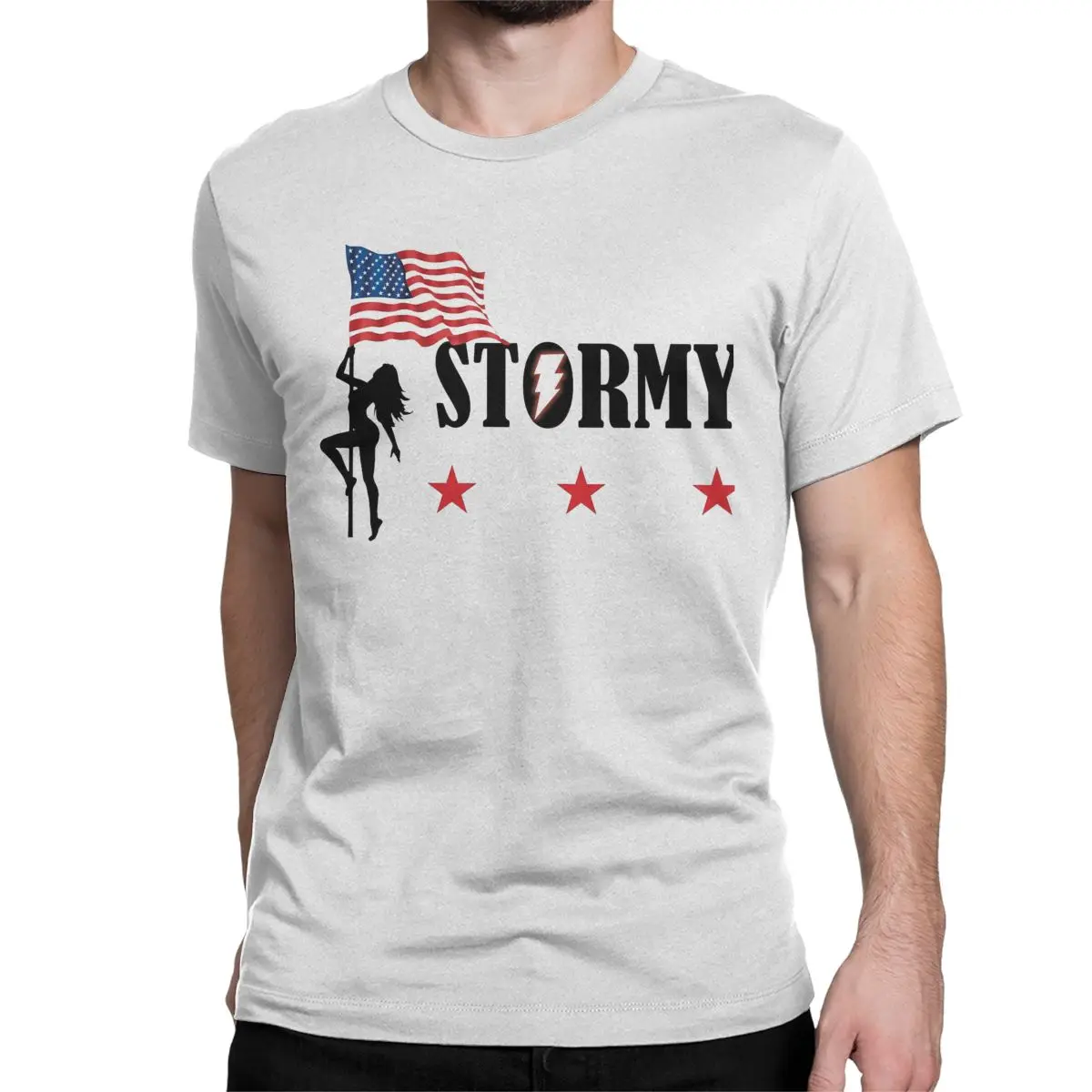 Men Women's T-Shirt Stormy Daniels Team Humorous Cotton Tee Shirt Short Sleeve T Shirt Crew Neck Tops Gift Idea