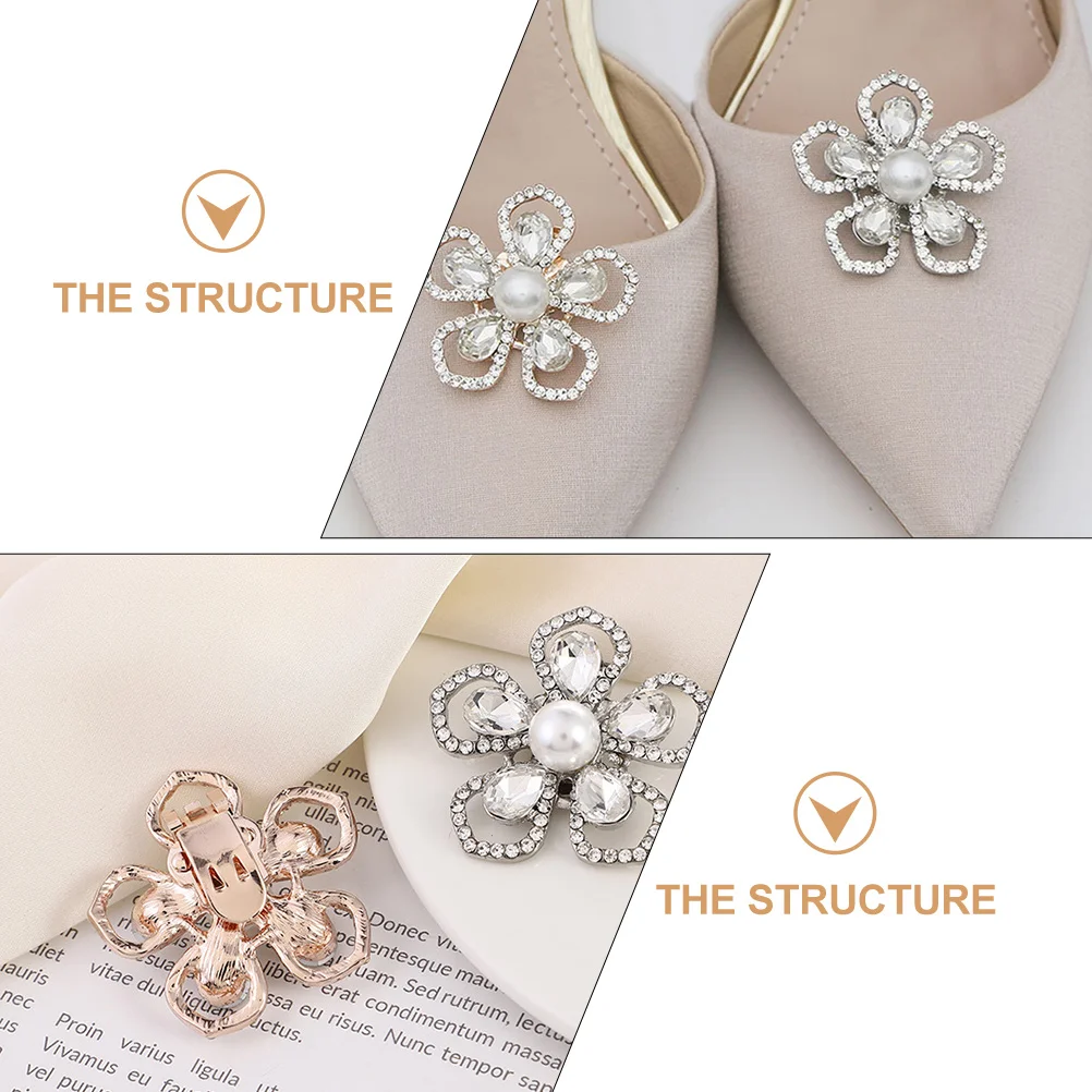 

2 Pcs Ornaments Buckle Clip Buckles for Shoes Decorative Accessories Decoration