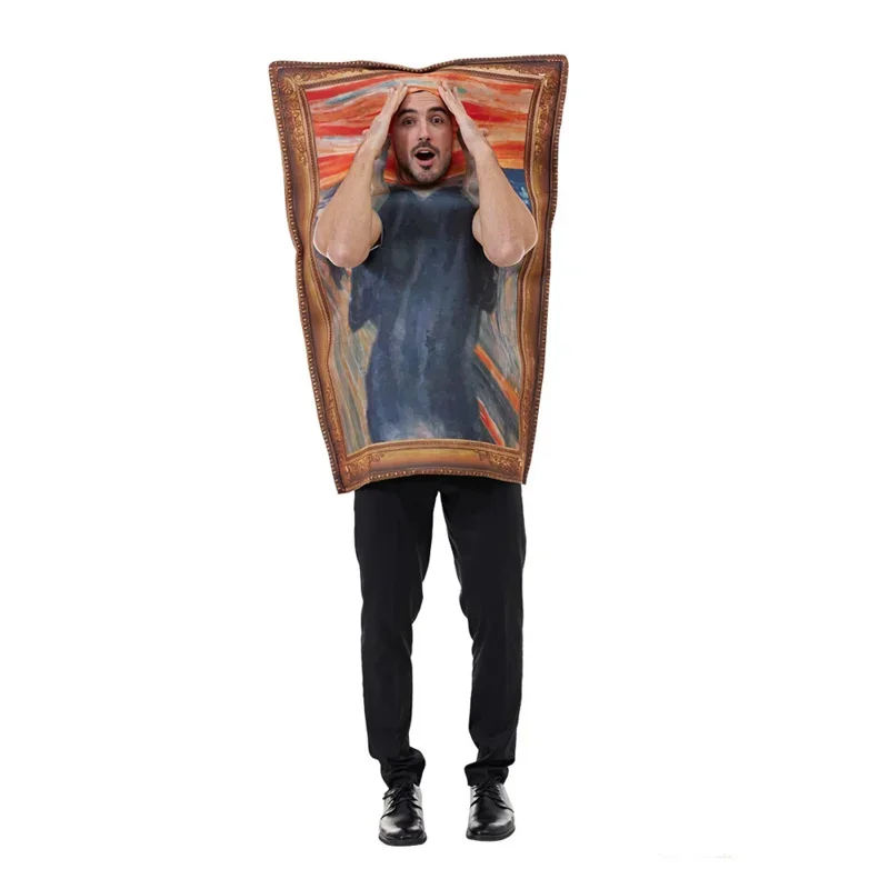 wat22 Reneecho Halloween Costume for Adult Funny Couple Costumes Poker Mona Lisa Cosplay Outfit Carnival Party Purim New 2025 aa