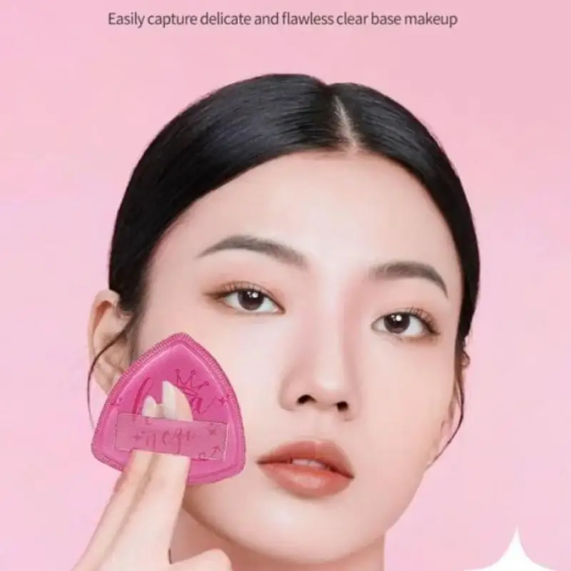 1개입 삼각형 파우더 퍼프, 루스 파우더, 리퀴드 화장품용 습식 및 건식 사용, 부드러운 플러시 파우더 퍼프 메이크업 파운데이션, 트렌디한 신상품