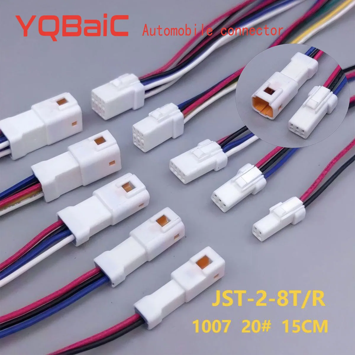 2P 3P 4P 6P 8P 0.6 MM Waterproof Wire Connector Plug Male And Female Socket With Cable JST JWPF Electrical Connectors