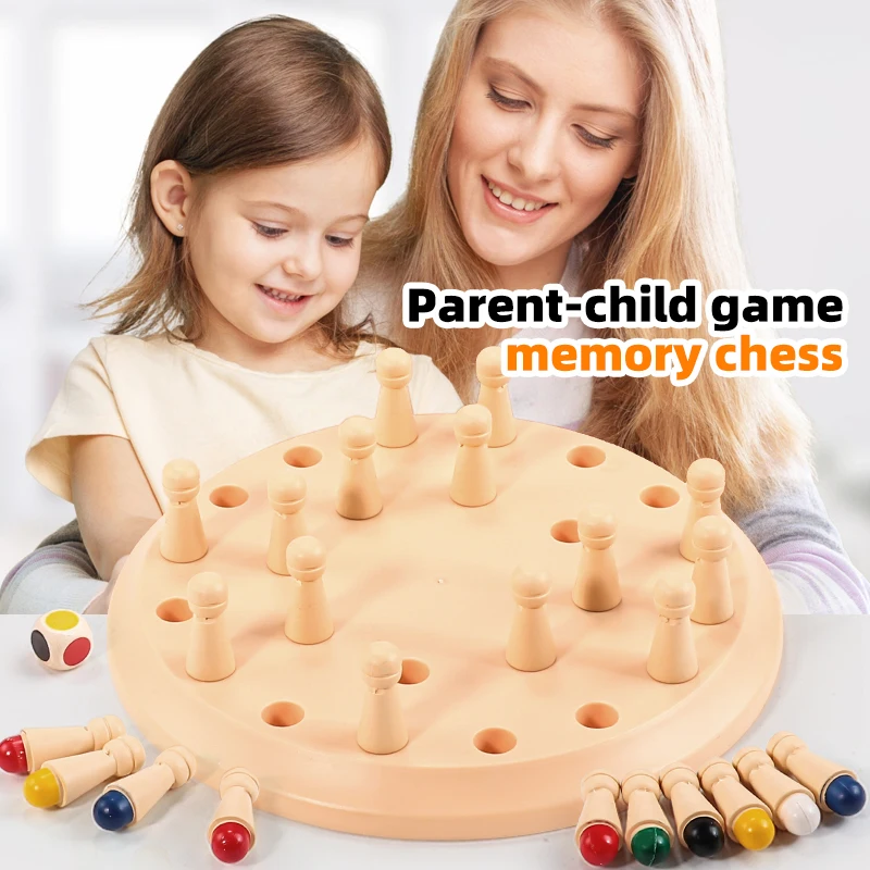 Bild 4: KNYYSECQ Kinderspielzeug Farbgedächtnis-Schach Kinderpuzzle Gedächtnisaufgabe Brettspiel Konzentrationstraining