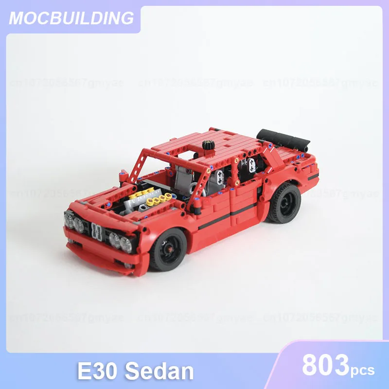 

E30 седан модель автомобиля MOC строительные блоки DIY сборка кирпичей транспорт образовательная творческая коллекция игрушки подарки 803 шт.