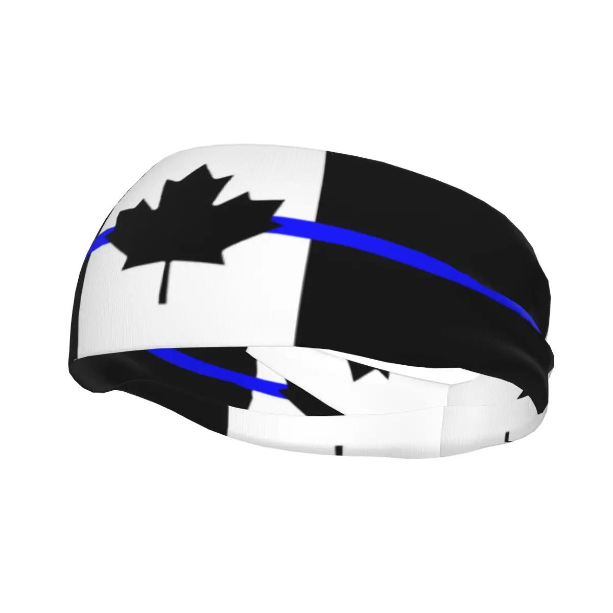 

Sports Sweatband Breathable Headband Sweat Hair Head Band Thin Blue Line Canada Flag Yoga Headband