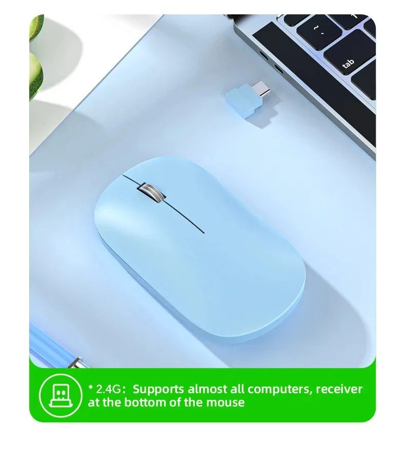 Xiaomi Silent Click Wireless Mouse Type-C شحن مكتب محمول مريح كمبيوتر محمول عالمي خفيف الوزن لعبة مكتب بدون ضوضاء #6